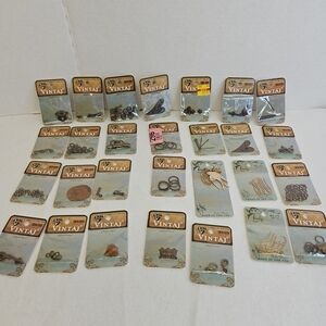VINTAJ LOT  Artisan Jewelry-making Supplies Ring Charms Brass Cooper Etc 28 Pcs